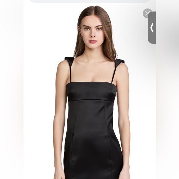Alexander Wang Sport Heavy Stretch Satin Minidress in Black - Picture 1 of 1
